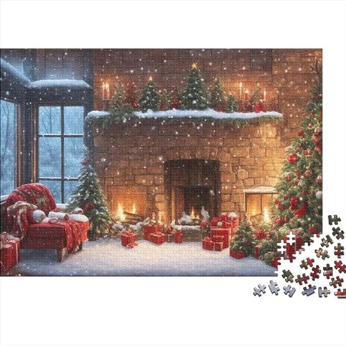500 Teile Puzzle Heiligabend für Erwachsene Weihnachtshaus Langlebige Herausforderungsstufe: hart von KoNsev