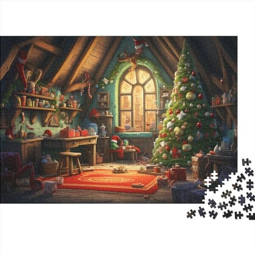 500 Teile Puzzle Weihnachtshaus für Erwachsene Weihnachtsstadt Langlebige Herausforderungsstufe: hart von KoNsev