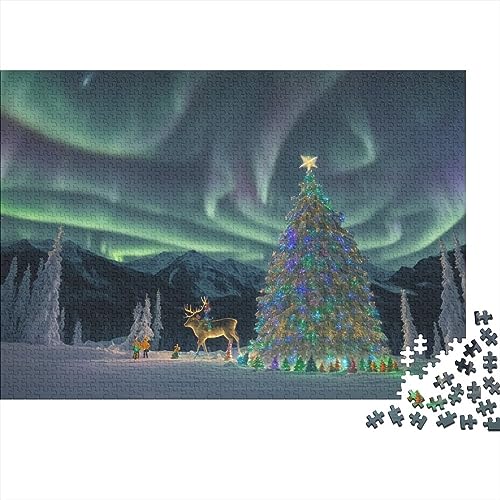 Christmas Town 1000 Teile Puzzle für Erwachsene Heiligabend Aurora Intellektuelle pädagogische Herausforderung Level: hart von KoNsev