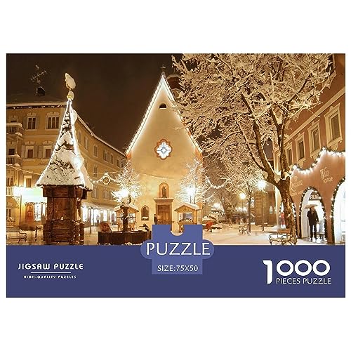 Christmas Town 1000 Teile Puzzle für Erwachsene Weihnachtshaus Intellektuelle pädagogische Herausforderung Level: hart von KoNsev