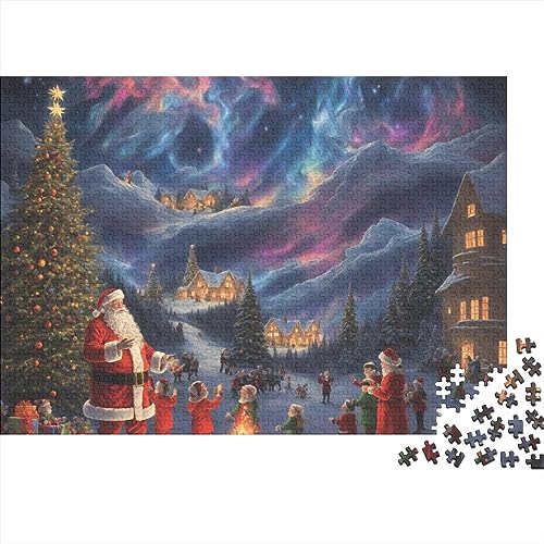 Christmas Town 1000 Teile Puzzlespiel für Erwachsene Heiligabend Aurora Puzzles Lernspiele, Level: Hart von KoNsev