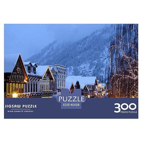 Christmas Town 300 Teile Weihnachtshaus-Puzzles für Erwachsene Puzzles 300 Teile, Impossible Challenges von KoNsev