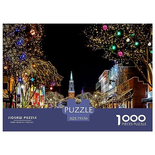 Christmas Town Puzzle, 1000 Teile für Erwachsene, Weihnachtshaus, Lernspiele für Erwachsene, herausforderndes Spiel von KoNsev