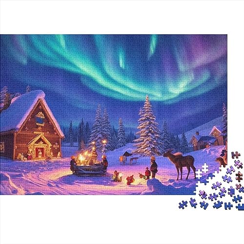 Christmas Town Puzzle 1000 Teile Heiligabend Aurora Puzzle für Erwachsene 1000 Teile, Impossible Challenges von KoNsev