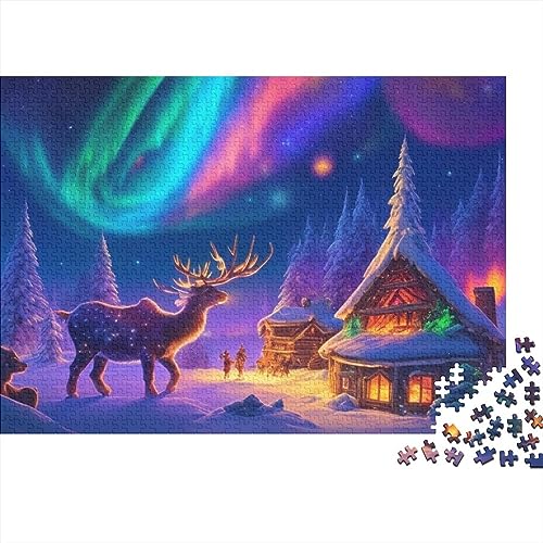 Christmas Town Puzzle 1000 Teile Heiligabend Aurora Puzzle für Erwachsene 1000 Teile, Impossible Challenges von KoNsev