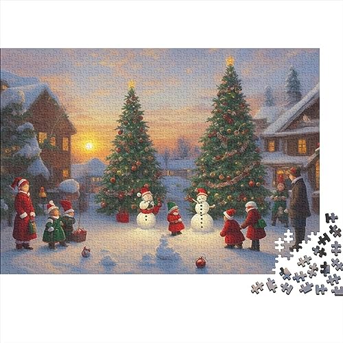 Christmas Town Puzzle 1000 Teile Heiligabend Aurora Puzzle für Erwachsene 1000 Teile, Impossible Challenges von KoNsev