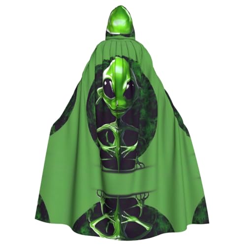 Grüner Alien-Umhang mit Kapuze, Halloween, Mittelalter-Kostüm, Erwachsene, Cosplay, langer Umhang für Damen und Herren Grüner Alien-Umhang mit Kapuze, Halloween, Mittelalter-Kostüm, Erwachsene, Cosplay, langer Umhang für Damen und Herren von KoNsev