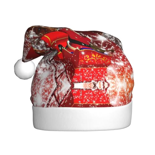 KoNsev Weihnachtsmütze Weihnachtsmütze für Erwachsene, Unisex für Weihnachten Neujahr Festliche Themenparty Supplies Weihnachtszauber von KoNsev