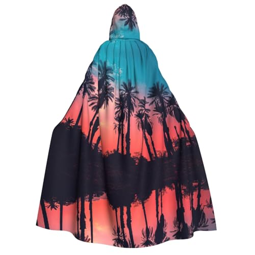 Palm Tree Sunset Adult Halloween Hooded Cloak-halloween gift, Durable and Comfortable witch adulthalloween,Cosplay von KoNsev