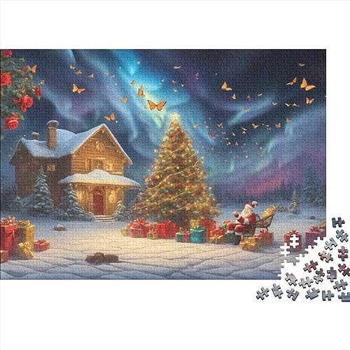 Puzzle für Erwachsene 1000 Teile Weihnachtsstadt Puzzle Familienaktivität Heiligabend Aurora herausforderndes Spiel von KoNsev