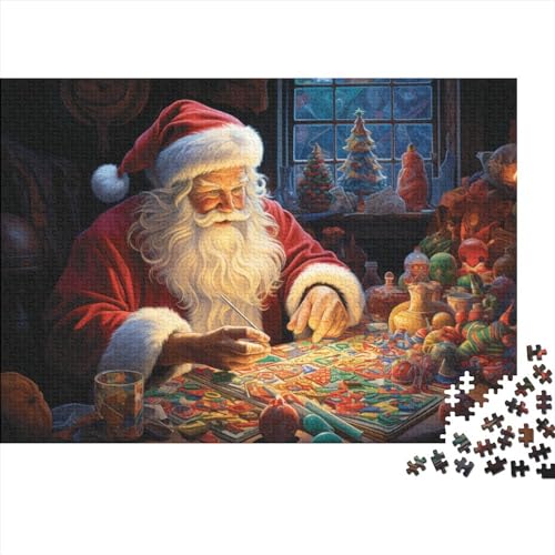 Puzzle im Weihnachtsstil, 1000 Teile für Erwachsene, Weihnachtsmann, Lernspiele für Erwachsene, herausforderndes Spiel von KoNsev