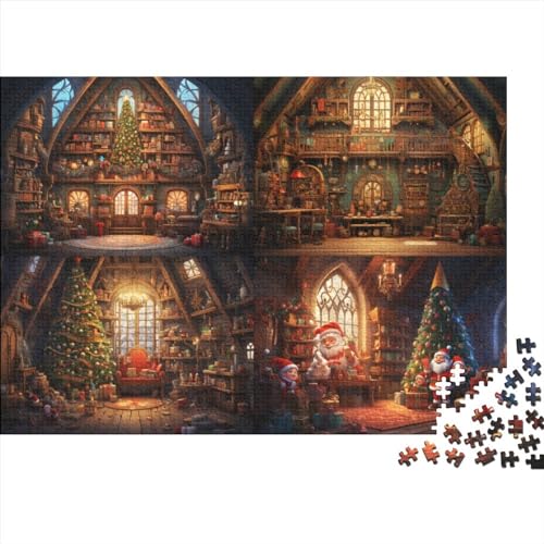 Puzzlespiel 1000 Teile Weihnachtshaus für Erwachsene Weihnachtsstadt herausforderndes Spiel für Erwachsene Familienaktivität von KoNsev