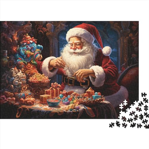 Weihnachtliches Puzzle, 500 Teile, Weihnachtsmann-Puzzles für Erwachsene, 500 Teile, unmögliche Herausforderungen von KoNsev