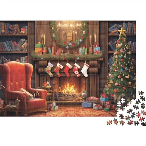 Weihnachtshaus 300-teiliges Puzzle-Spiel für Erwachsene, Weihnachtsstadt-Puzzle, Lernspiele, Level: Hart von KoNsev