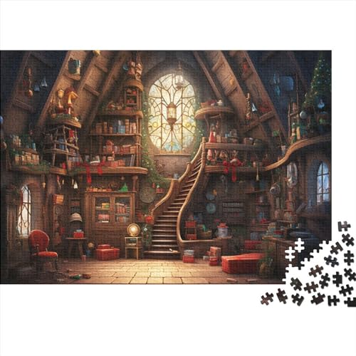 Weihnachtshaus-Puzzle, 1000 Teile für Erwachsene, Lernspiele für Erwachsene, herausforderndes Spiel von KoNsev