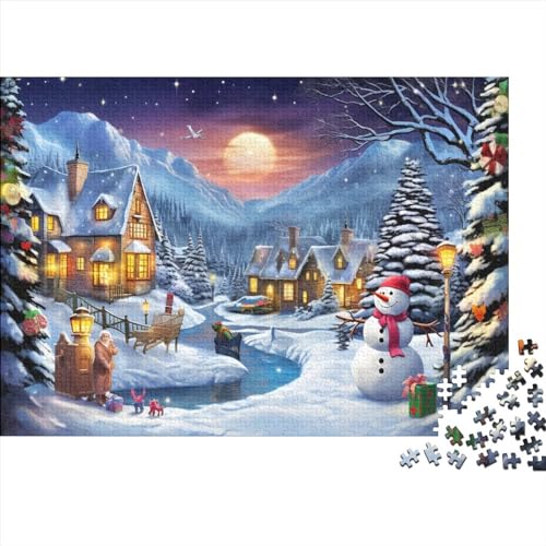 Weihnachtshaus-Puzzle, 1000 Teile für Erwachsene, Lernspiele für Erwachsene, herausforderndes Spiel von KoNsev