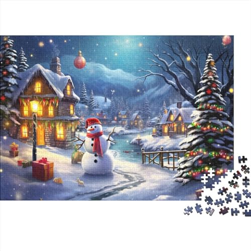 Weihnachtshaus-Puzzle, 500 Teile, Weihnachtsstadt-Puzzles für Erwachsene, 500 Teile, unmögliche Herausforderungen von KoNsev