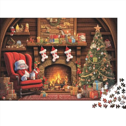 Weihnachtshaus-Puzzle-Spiel für Erwachsene, 1000-teiliges Puzzle-Spiel für Erwachsene, Weihnachtsstadt-Puzzles, Lernspiele, Level: Hart von KoNsev