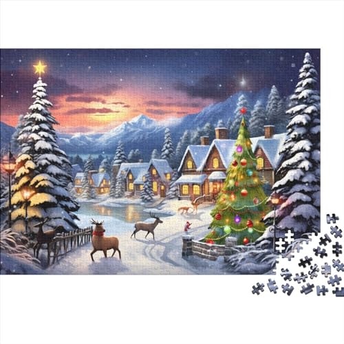 Weihnachtshaus-Puzzle-Spiel für Erwachsene, 1000-teiliges Puzzle-Spiel für Erwachsene, Weihnachtsstadt-Puzzles, Lernspiele, Level: Hart von KoNsev