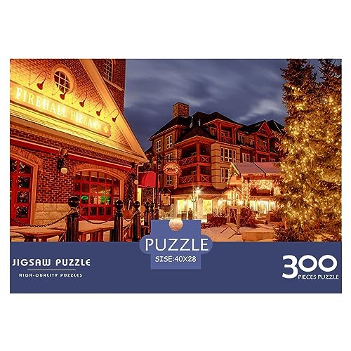 Weihnachtshaus-Puzzles für Erwachsene, 300 Teile, Weihnachtsstadt, Erwachsenenpuzzle, Familienspiele, unmögliche Herausforderungen von KoNsev