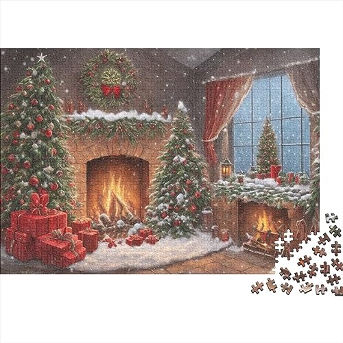 Weihnachtshaus-Puzzles für Erwachsene, 500 Teile, Heiligabend, Erwachsenenpuzzles, Familienspiele, Impossible Challenges von KoNsev