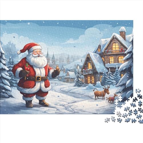 Weihnachtsmann-Puzzles für Erwachsene, 300 Teile, Weihnachtsstil, Erwachsenenpuzzle, Familienspiele, unmögliche Herausforderungen von KoNsev