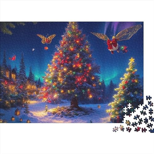 Weihnachtsstadt-Puzzle, 1000 Teile für Erwachsene, Heiligabend, Aurora, Lernspiele für Erwachsene, herausforderndes Spiel von KoNsev