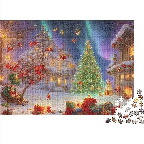 Weihnachtsstadt-Puzzle, 1000 Teile für Erwachsene, Heiligabend, Aurora, Lernspiele für Erwachsene, herausforderndes Spiel von KoNsev