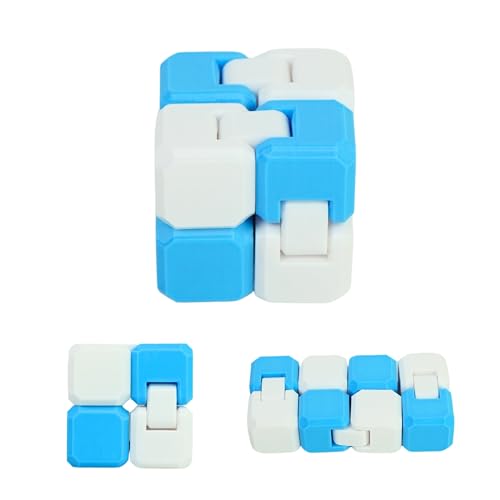 Fidget Cube Unendlichkeit Clicker Anti-Stress Ideen Geschenke Erwachsene – Geburtstag Weihnachten Party Angst Taschenformat Büro Klein Leicht Gadget Tier Druck Taste (Blau und Weiß) von Koala Studio