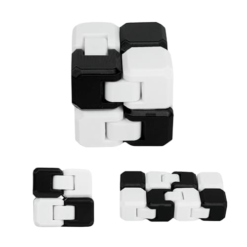 Fidget Cube Unendlichkeit Clicker Anti-Stress Ideen Geschenke Erwachsene – Geburtstag Weihnachten Party Angst Taschenformat Büro Klein Leicht Gadget Tier Druck Taste (Schwarz und Weiß) von Koala Studio