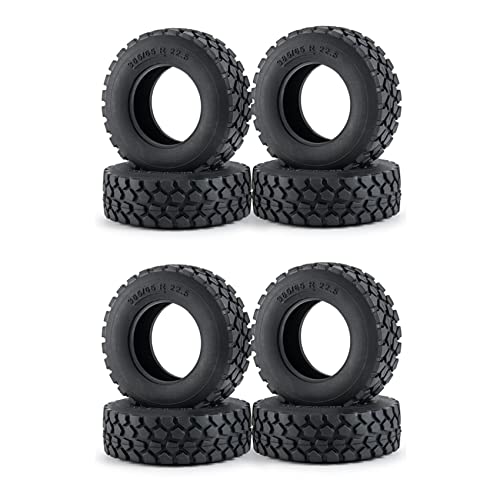 Koanhinn 8 Teilige All-Terrain Gummi Reifen Rad Reifen Verdicken 30 mm für 1/14 Tractor Truck RC Auto von Koanhinn