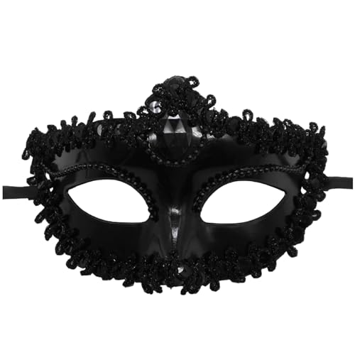 Venezianisch Venezianische für Karneval Party Kostüm Maske Venezianische-Masken Maskenball Goldene Schwarz Mottoparty Venezianische Maske Masken Karneval Silvester Steampunk Faschingsmasken Maske Ball von Kobilee