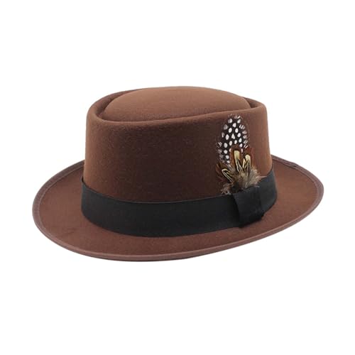 lederhut herren, für Damen und Herren, Klassischer Bayerischer Hut, Filzhut mit Krempe, Jägerhut zur Tracht Lederhose Bayernhut Kostüm für Oktoberfest, Trachten Party lederhut herren, für Damen und Herren, Klassischer Bayerischer Hut, Filzhut mit Krempe, Jägerhut zur Tracht Lederhose Bayernhut Kostüm für Oktoberfest, Trachten Party von Kobilee