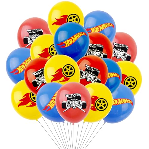 KOBOKO 18 Stück Hot Whels Geburtstag Deko Luftballons, Rennauto Geburtstagsdeko Ballons, Rennwagen Geburtstag Luftballons, Racing Car Ballons, Auto Latexballons für Deko Kindergeburtstag Babypartys KOBOKO 18 Stück Hot Whels Geburtstag Deko Luftballons, Rennauto Geburtstagsdeko Ballons, Rennwagen Geburtstag Luftballons, Racing Car Ballons, Auto Latexballons für Deko Kindergeburtstag Babypartys von Koboko