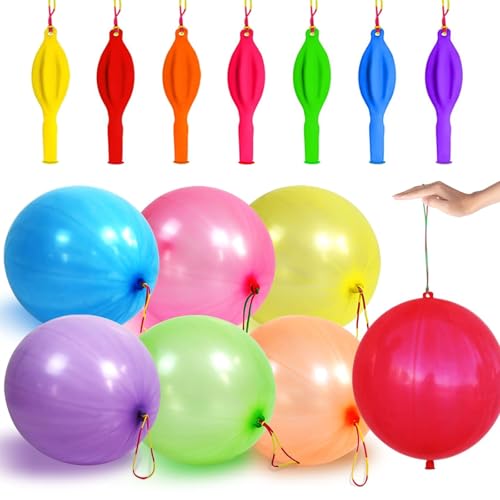 KOBOKO Große Luftballons Bunt, 20 Stück XXL Punch Luftballon, 18 Zoll/45 cm Perforierte Ballons mit Elastischen Band, Robuste Riesen Punch Luftballons für Kinder Geburtstag Deko Spiel Partyzubehör von Koboko