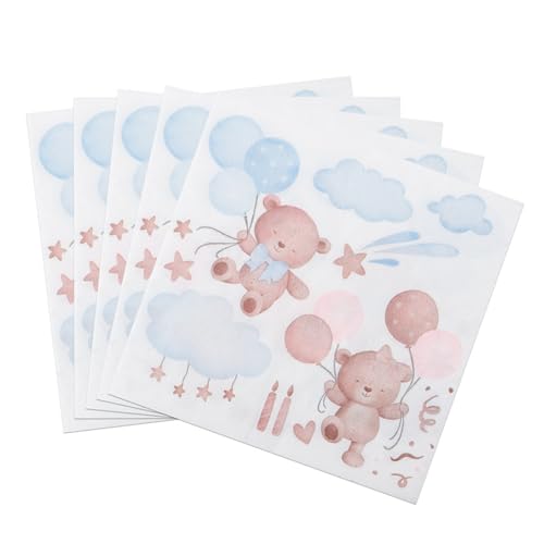 KOBOKO 20 Stück Servietten Babyparty,Baby Shower Deko Servietten,Servietten Kindergeburtstag,Babyshowerparty Deko Papierservietten,Einweg Servietten für Taufe Babyshower Babyparty Deko (Gender Reveal) KOBOKO 20 Stück Servietten Babyparty,Baby Shower Deko Servietten,Servietten Kindergeburtstag,Babyshowerparty Deko Papierservietten,Einweg Servietten für Taufe Babyshower Babyparty Deko (Gender Reveal) von Koboko