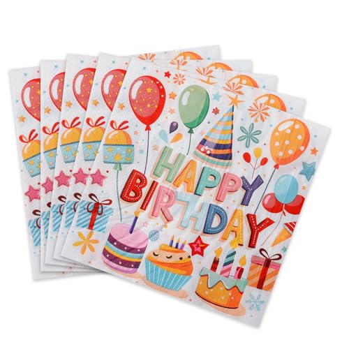 KOBOKO 20 Stück Servietten Happy Birthday,Servietten Geburtstag Deko,Geburtstagsdeko Servietten,Kindergeburtstag Deko Papierservietten für Tischdeko Geburtstag (Torte) von Koboko