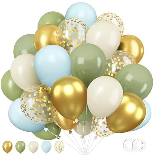 KOBOKO 50 Stk 12 Zoll Avocadogrüner Beiger Ballon von Koboko