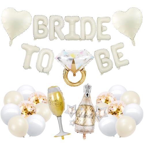 KOBOKO Bride to Be Deko Ballons, Junggesellenabschied Frauen Deko Luftballons, Jga Deko Frauen Folienballons, Beige Ballon für Junggesellenabschied Deko, Brautparty, Hochzeit, Bachelorette Party Deko KOBOKO Bride to Be Deko Ballons, Junggesellenabschied Frauen Deko Luftballons, Jga Deko Frauen Folienballons, Beige Ballon für Junggesellenabschied Deko, Brautparty, Hochzeit, Bachelorette Party Deko von Koboko