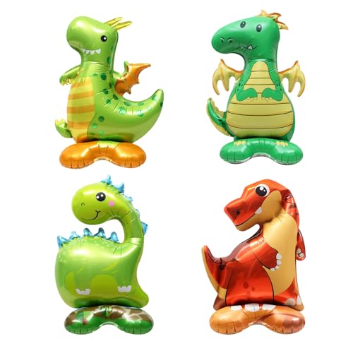 KOBOKO Dino Luftballon, 4 Stk Folienballon Dino Geburtstag Deko, Dino Ballon Dinosaurier Geburtstagsdeko, Dino Deko Kindergeburtstag Luftballon Dino, Dino Folienballon Party Dschungel Deko Geburtstag KOBOKO Dino Luftballon, 4 Stk Folienballon Dino Geburtstag Deko, Dino Ballon Dinosaurier Geburtstagsdeko, Dino Deko Kindergeburtstag Luftballon Dino, Dino Folienballon Party Dschungel Deko Geburtstag von Koboko