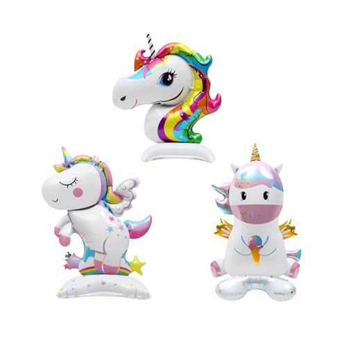 KOBOKO Einhorn Luftballon, 3 Stück Luftballon Einhorn Deko Kindergeburtstag, Einhorn Ballon Stehend, Luftballons Einhorn Deko Mädchen, Einhorn Folienballon Party Deko für Kindergeburtstag Deko Mädchen KOBOKO Einhorn Luftballon, 3 Stück Luftballon Einhorn Deko Kindergeburtstag, Einhorn Ballon Stehend, Luftballons Einhorn Deko Mädchen, Einhorn Folienballon Party Deko für Kindergeburtstag Deko Mädchen von Koboko