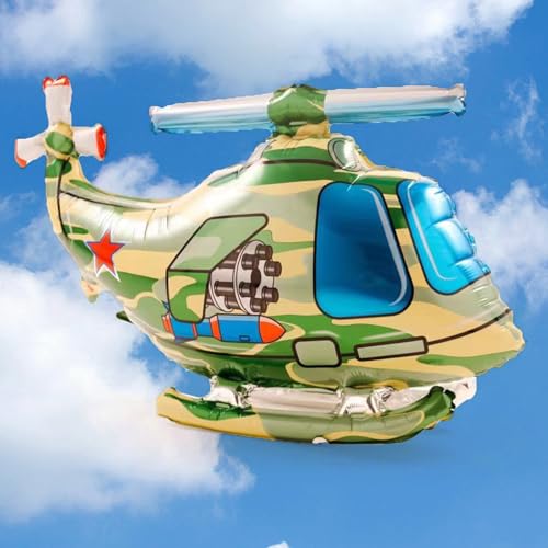 KOBOKO Flugzeug Deko Geburtstag Luftballons, 2 Stück Helium Ballon Hubschrauber Geburtstagsdeko Jungen, Flugzeug Aufblasbar Folienballon Geburtstag, Stehend Tarnung Ballon Helikopter Geburtstag Deko KOBOKO Flugzeug Deko Geburtstag Luftballons, 2 Stück Helium Ballon Hubschrauber Geburtstagsdeko Jungen, Flugzeug Aufblasbar Folienballon Geburtstag, Stehend Tarnung Ballon Helikopter Geburtstag Deko von Koboko