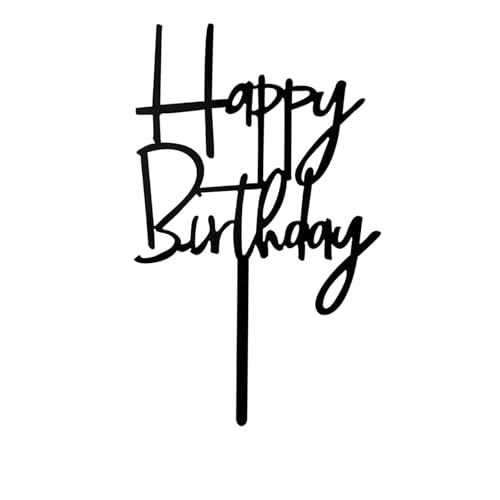 KOBOKO Happy Birthday Tortendeko Schwarz,Cake Topper Geburtstag,Kuchen Deko Geburtstag,Happy Birthday Cake Topper Acryl,Kuchendeko Geburtstag Mädchen Jungen Frau Mann,Geburtstagstorte Deko 10,4x16,6cm KOBOKO Happy Birthday Tortendeko Schwarz,Cake Topper Geburtstag,Kuchen Deko Geburtstag,Happy Birthday Cake Topper Acryl,Kuchendeko Geburtstag Mädchen Jungen Frau Mann,Geburtstagstorte Deko 10,4x16,6cm von Koboko