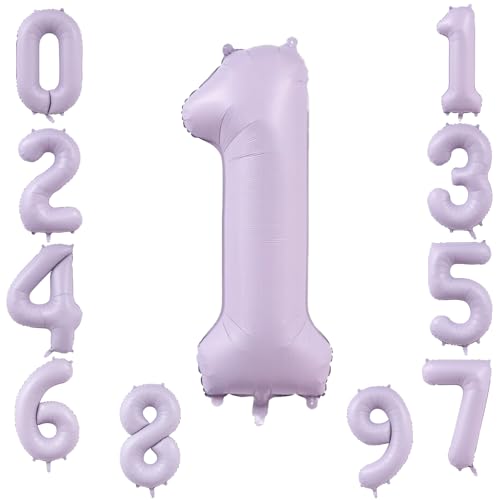 KOBOKO Luftballon 1. Geburtstag Zahl 1 Lila, 40 Zoll Lila Zahlen Luftballon 1 Zahlenballon, 101 cm Folienballon 1, Zahlen Ballon 1 Geburtstag Mädchen, Luftballons Zahl 1 für Babyparty Jubiläum Deko KOBOKO Luftballon 1. Geburtstag Zahl 1 Lila, 40 Zoll Lila Zahlen Luftballon 1 Zahlenballon, 101 cm Folienballon 1, Zahlen Ballon 1 Geburtstag Mädchen, Luftballons Zahl 1 für Babyparty Jubiläum Deko von Koboko