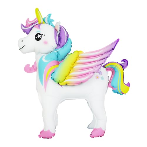 KOBOKO Luftballon Einhorn Deko Kindergeburtstag, 3D Folienballon Einhorn Stehend, Einhorn Ballon Geburtstag Deko Mädchen, Einhorn Deko Luftballons, Unicorn Deko Ballons Geburtstag Kinder Party Deko KOBOKO Luftballon Einhorn Deko Kindergeburtstag, 3D Folienballon Einhorn Stehend, Einhorn Ballon Geburtstag Deko Mädchen, Einhorn Deko Luftballons, Unicorn Deko Ballons Geburtstag Kinder Party Deko von Koboko