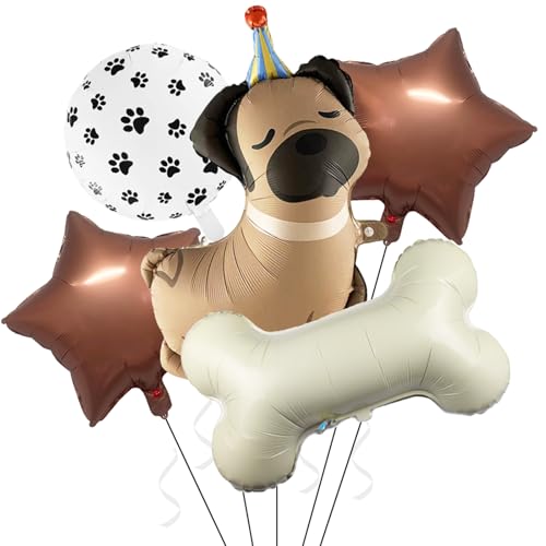 KOBOKO Luftballon Hunde Geburtstag Deko, 5 Stück Folienballon Hundegeburtstag, Knochen Helium Ballons Hund Geburtstag, Hundegeburtstag Deko Tier Luftballons, Stern Ballon Tiere Birthday Dog Party Deko KOBOKO Luftballon Hunde Geburtstag Deko, 5 Stück Folienballon Hundegeburtstag, Knochen Helium Ballons Hund Geburtstag, Hundegeburtstag Deko Tier Luftballons, Stern Ballon Tiere Birthday Dog Party Deko von Koboko