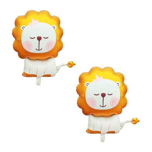 KOBOKO Luftballon Tiere Kindergeburtstag Deko, 2 Stk Löwe Folienballon Tiere Dschungel Deko Geburtstag, Tier Luftballons Orange Löwe Waldtiere Geburtstag Deko, Waldtiere Helium Ballons Dschungel Deko KOBOKO Luftballon Tiere Kindergeburtstag Deko, 2 Stk Löwe Folienballon Tiere Dschungel Deko Geburtstag, Tier Luftballons Orange Löwe Waldtiere Geburtstag Deko, Waldtiere Helium Ballons Dschungel Deko von Koboko
