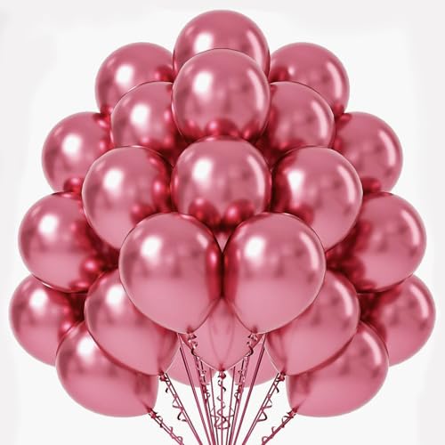 KOBOKO Luftballons Rosa Metallic, 50 Stück 12 Zoll Rosa Ballons Geburtstagsdeko Mädchen, Luftballons Pink Geburtstag Deko, Rosa Helium Ballons Rot, Ballons Pink für Hochzeit Babyparty Party Deko KOBOKO Luftballons Rosa Metallic, 50 Stück 12 Zoll Rosa Ballons Geburtstagsdeko Mädchen, Luftballons Pink Geburtstag Deko, Rosa Helium Ballons Rot, Ballons Pink für Hochzeit Babyparty Party Deko von Koboko