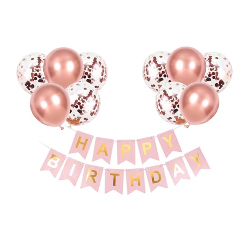 KOBOKO Luftballons Geburtstag Set, Luftballons Rosegold Happy Birthday Deko Girlande, Rosegold Ballons Geburtstag, Luftballon Geburtstagsdeko Mädchen Frau, Happy Birthday Ballon Party Deko Geburtstags von Koboko