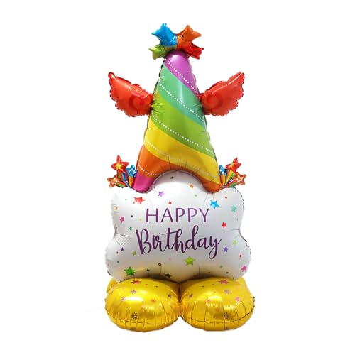 KOBOKO Stehend Folienballons Geburtstag, XXL Wolke Happy Birthday Ballon, Torten Geburtstagsballons, Helium Ballons Geburtstag Party Deko, Stehen Happy Birthday Folienballon für Kindergeburtstag Deko KOBOKO Stehend Folienballons Geburtstag, XXL Wolke Happy Birthday Ballon, Torten Geburtstagsballons, Helium Ballons Geburtstag Party Deko, Stehen Happy Birthday Folienballon für Kindergeburtstag Deko von Koboko